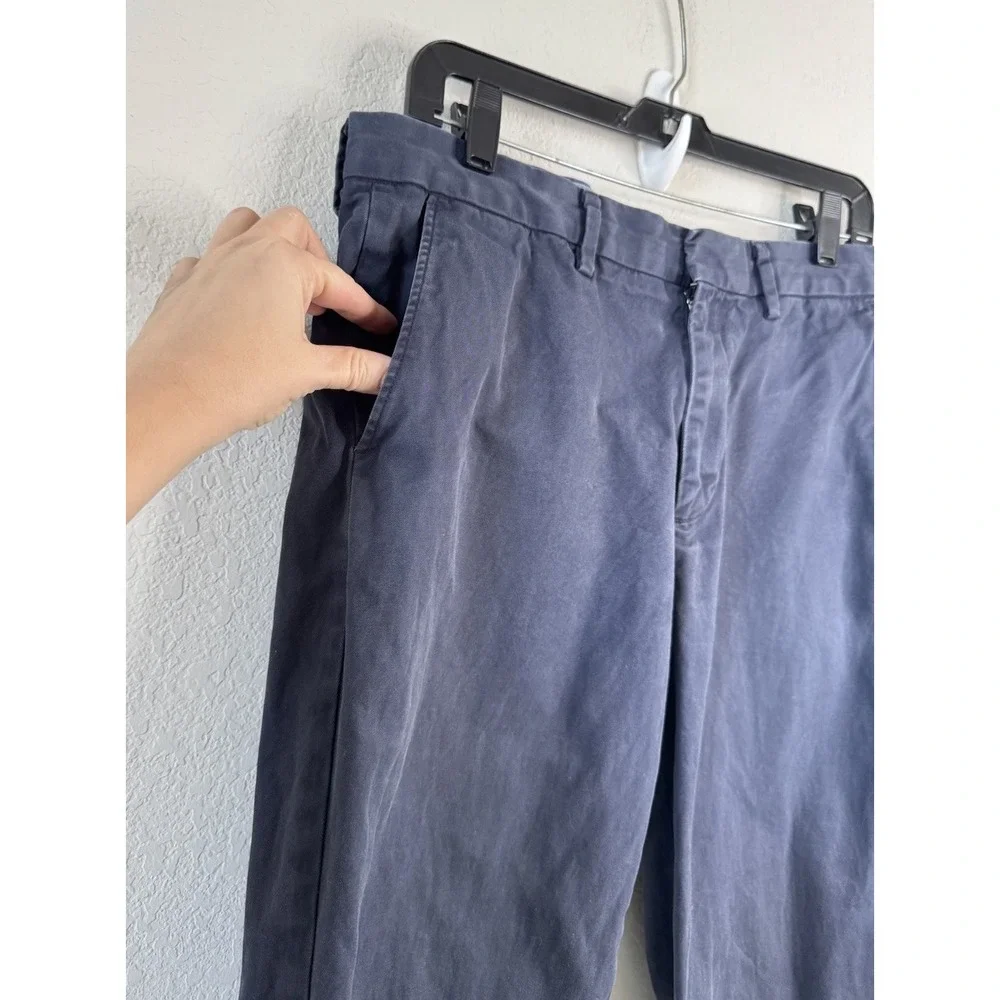 J.Crew Bowery Stretch Chino Pants Navy‎ Sz 33x32 Classic Slim Fit Twill Career